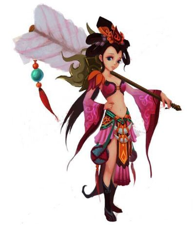 神话故事灵感：铁扇公主游戏插画风格描绘，令人着迷的奇幻之旅